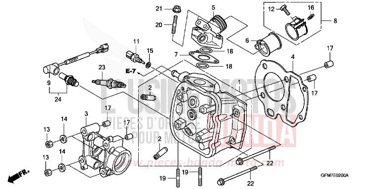 CULASSE de NHX 110 Lead NOIR (NH1) de 2008